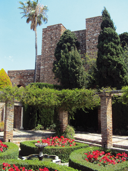 Jardin de l'Alcazaba de Malaga (Andalousie-Espagne)