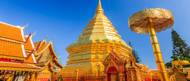 doi suthep temple sur les hauteurs de chiang mai