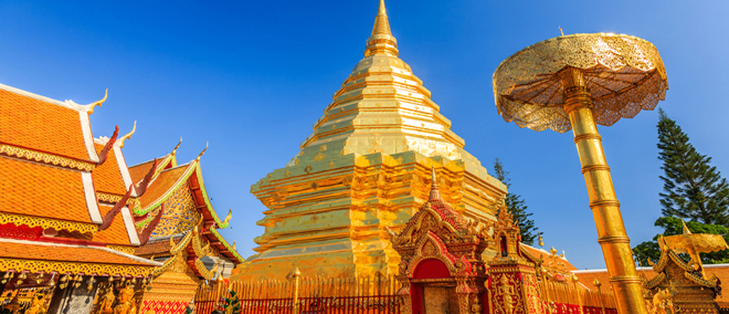 Doi Suthep temple sur les hauteurs de Chiang Mai