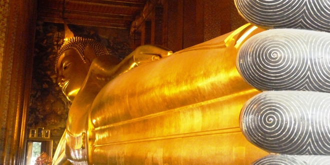 Le Wat Pho à Bangkok : Bouddha couché