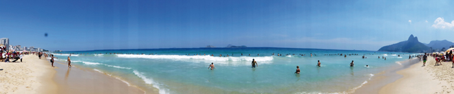 La plage d'Ipanema à Rio de Janeiro