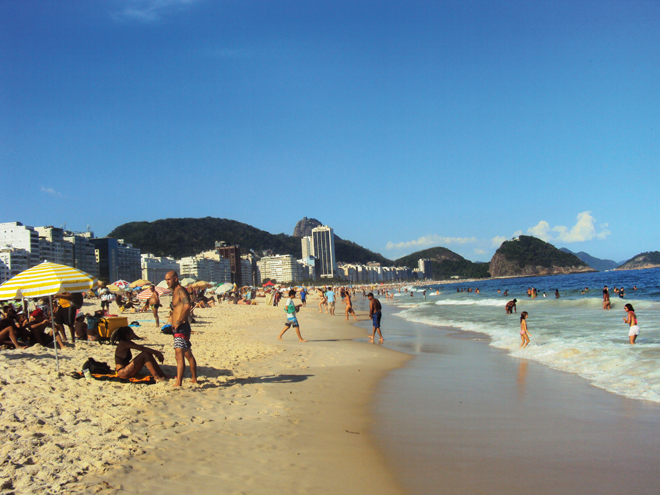 La mythique plage de Copacabana de Rio de Janeiro