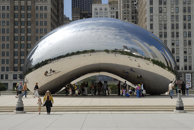 L'étonnante oeuvre Cloud Gate à Chicago