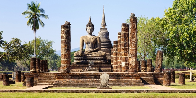 Visite du parc historique de Sukhothai en Thaïlande