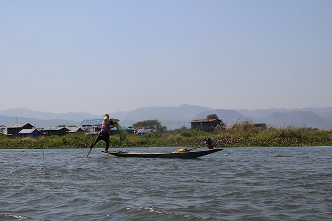 Peche lac Inle Birmanie Peche lac Inle Birmanie