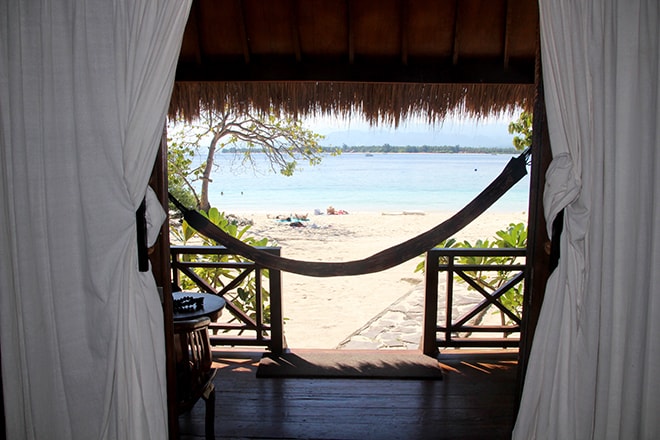vue terrasse Mallias Bungalow