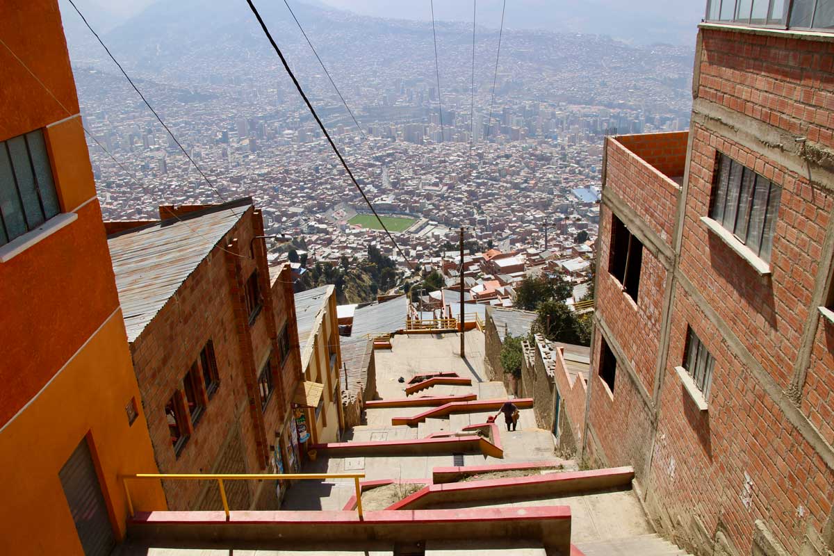 escaliers la paz bolivie