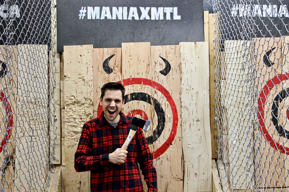 Tom viking lancer de hache montreal