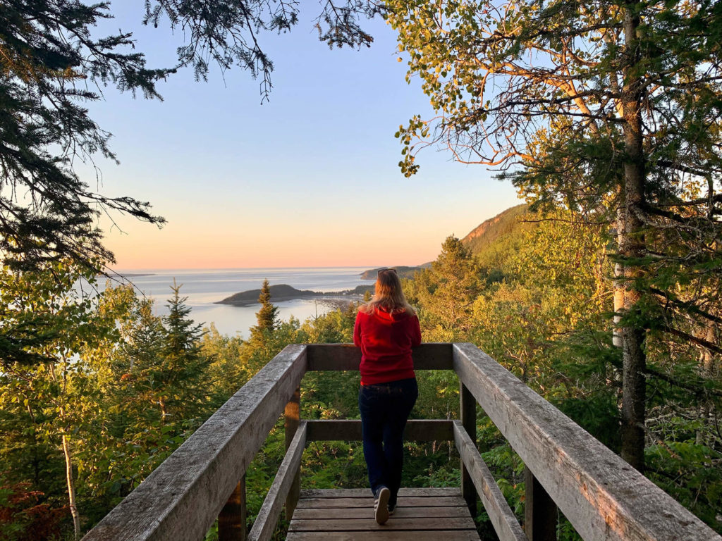 Coucher de soleil une journée dans le Parc du Bic