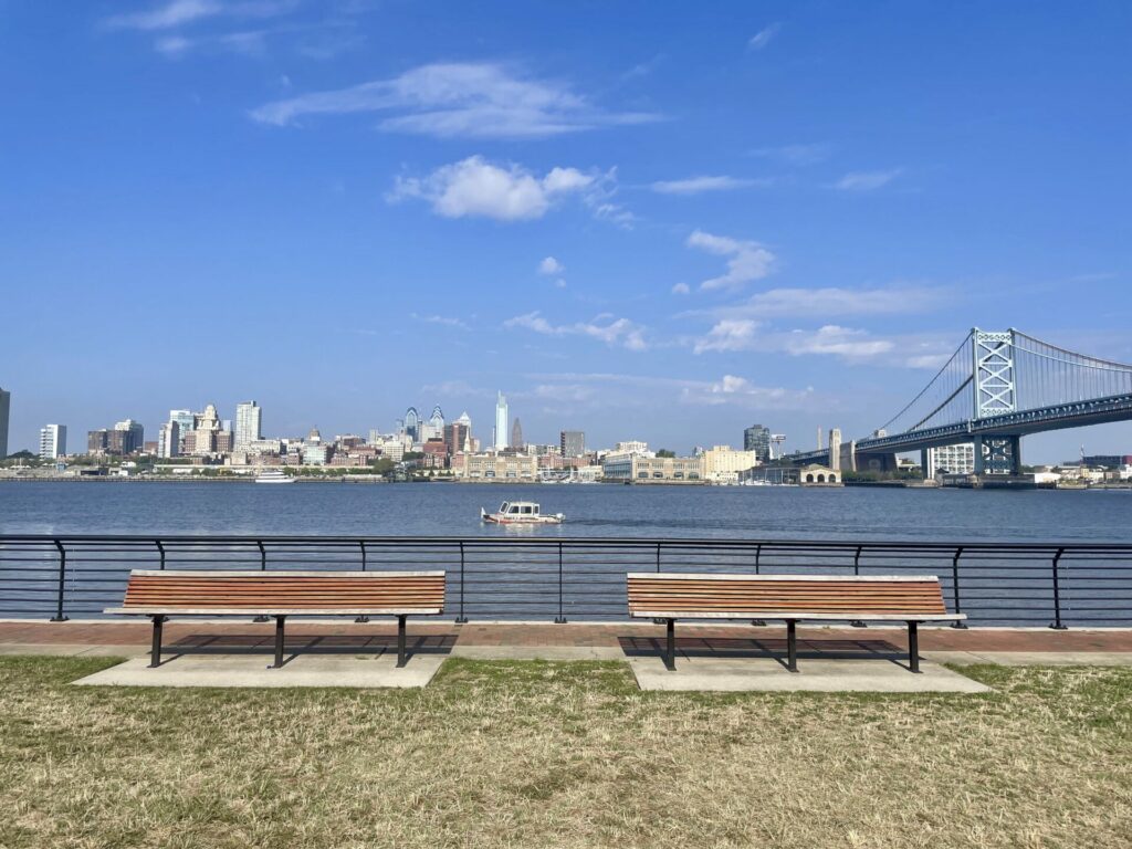 vue riviere pont franklin philadelphie